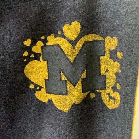 Victoria’s Secret pink navy blue Michigan Wolverines sweatsuit set size small - Picture 4 of 16